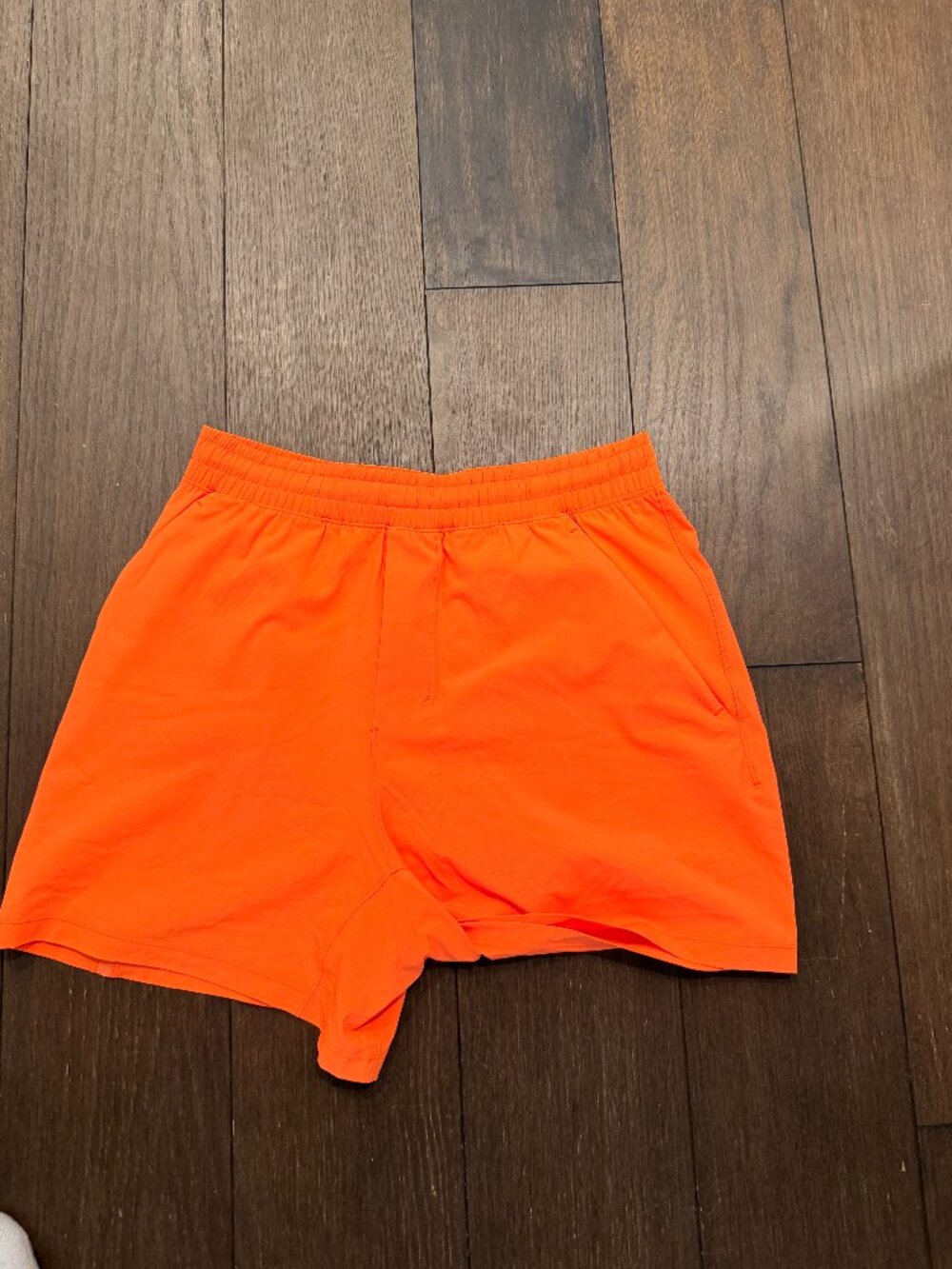 lululemon Men's 5" Pacebreaker Short Linerless- Size Medium- Highlighter Orange